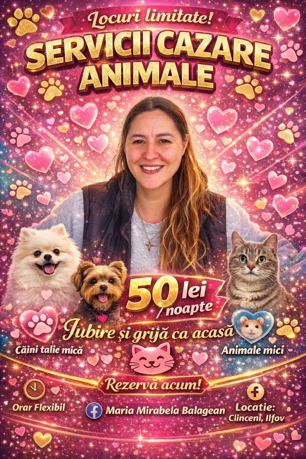 ofer servicii de pet sitter