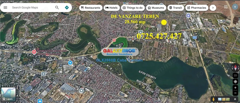 De vanzare teren Oras Pantelimon