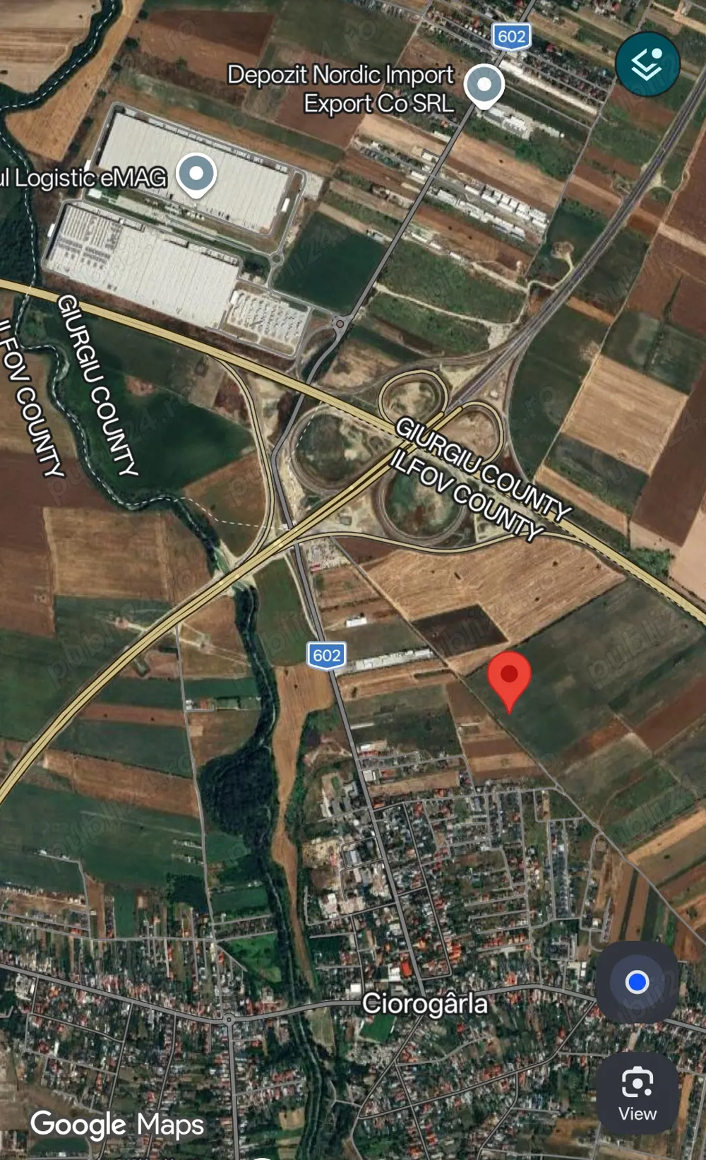 Vând teren intravilan langa A0 si A1