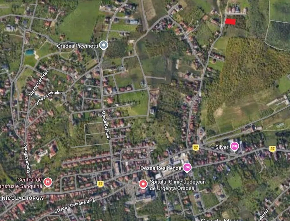 Teren intravilan, zona verde, 1250mp, str. Soarelui Oradea 119e mp