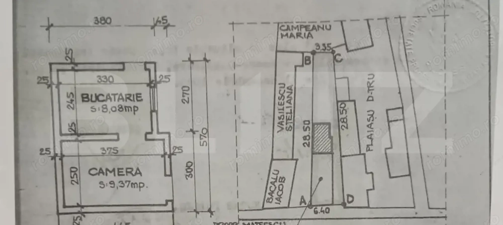 Casa demolabila+Teren 137 mp  ,  zona Semicentrala