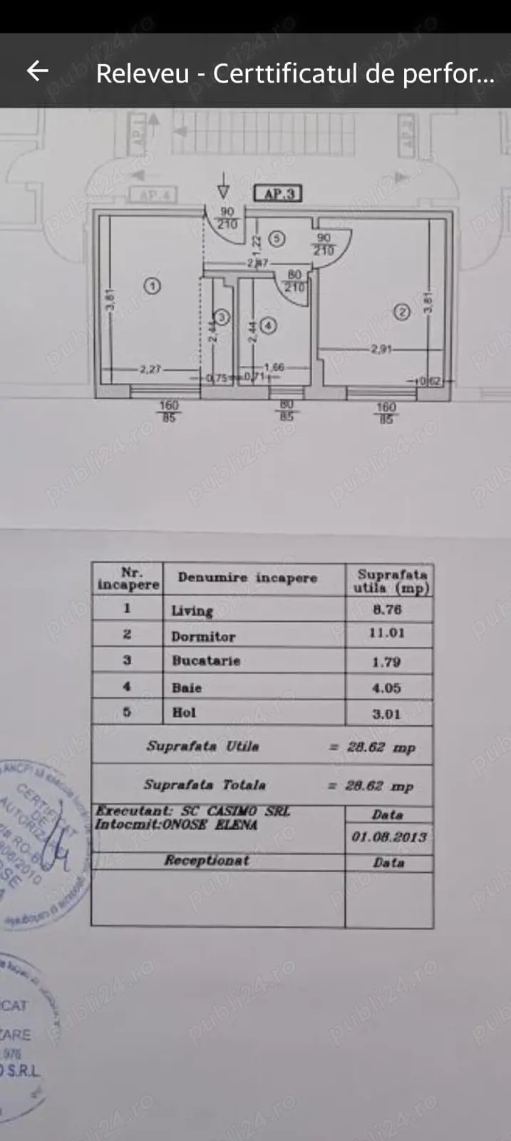 garsoniera dubla  apartament open space