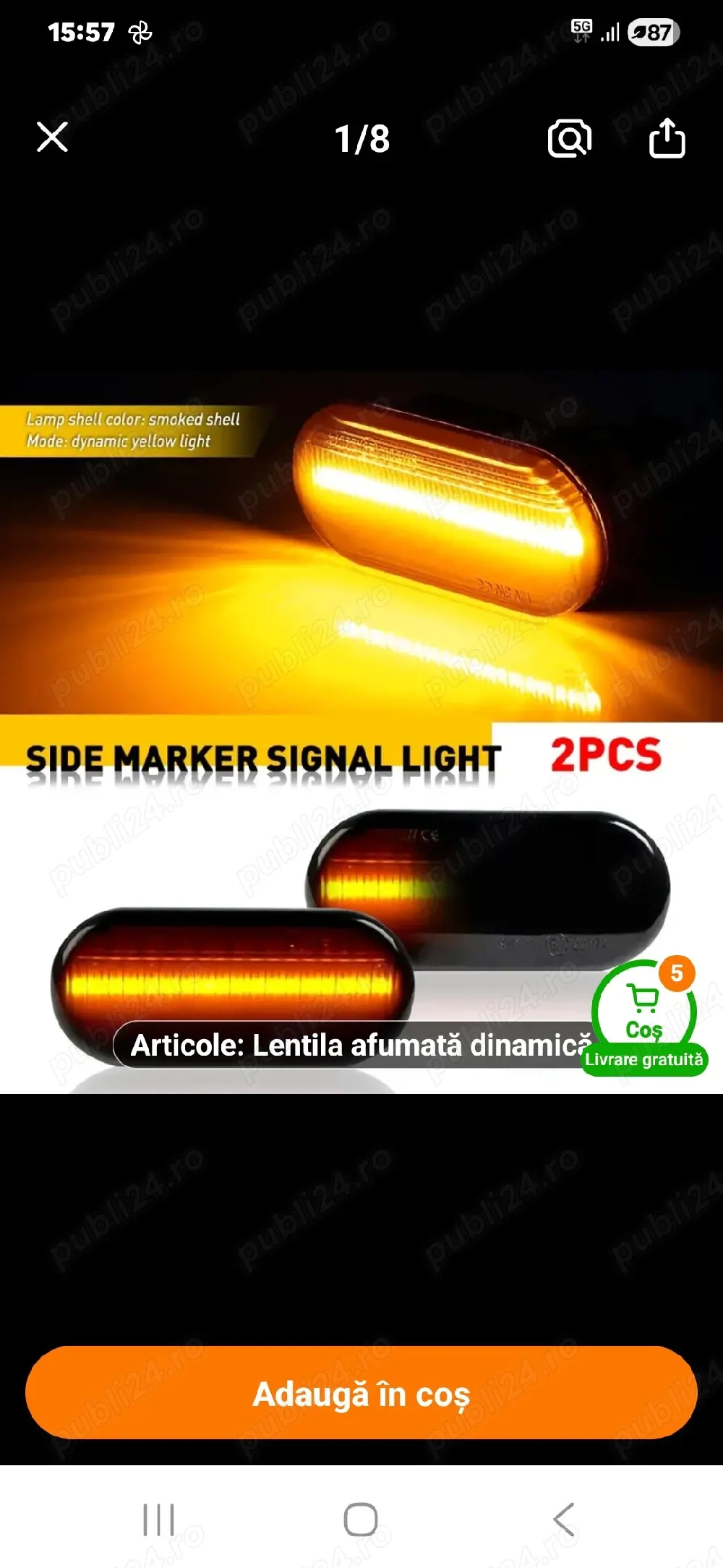 Vând set semnalizare dinamice pe led 