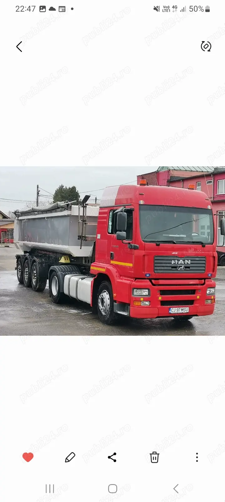 Vând camion cu remorcă 