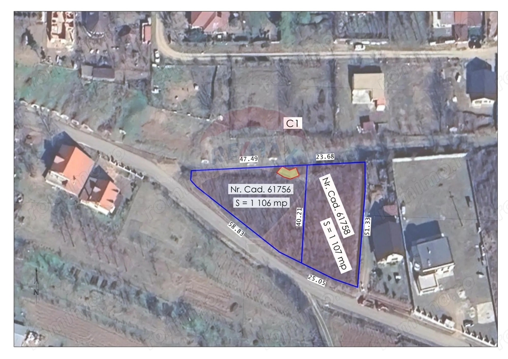Teren intravilan de vânzare, 1107 mp –Paleu, județul Bihor