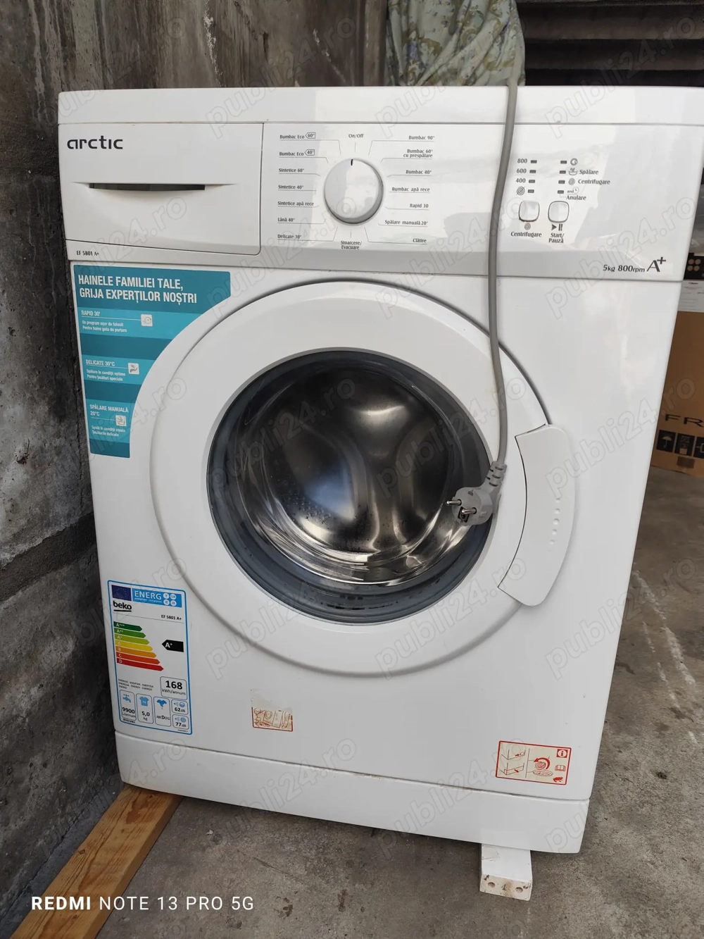 Vînd mașina de spălat 5Kg  Arctic!