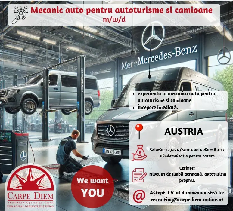  Angajăm mecanici auto (KFZ)   Austria