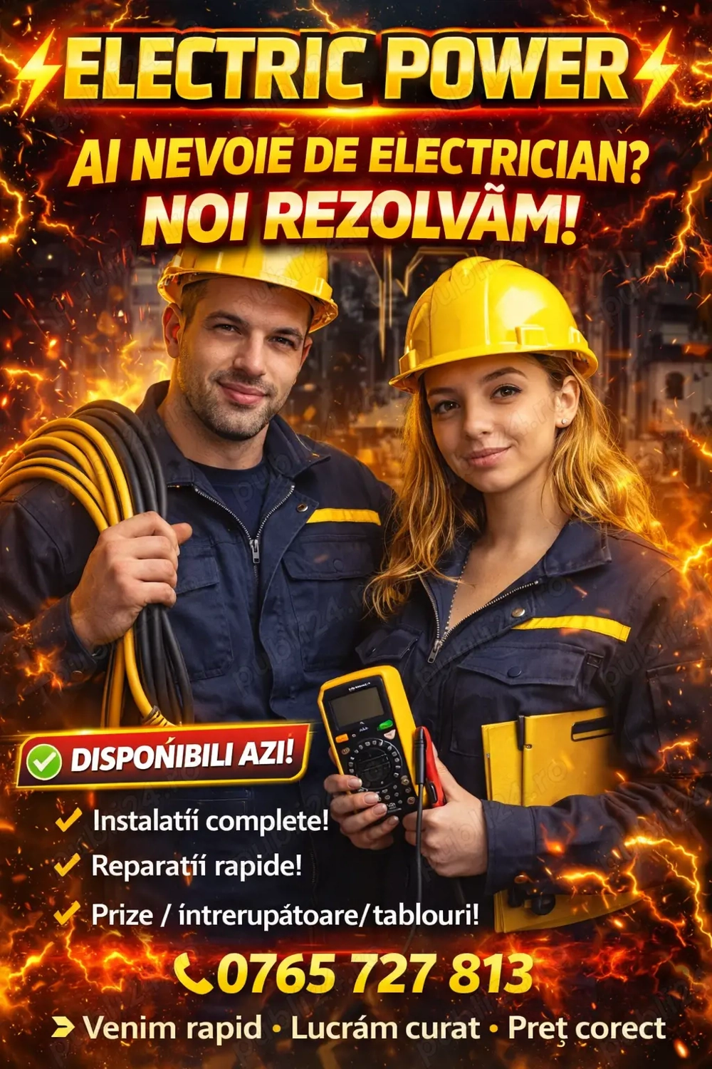 Electrician disponibil nonstop