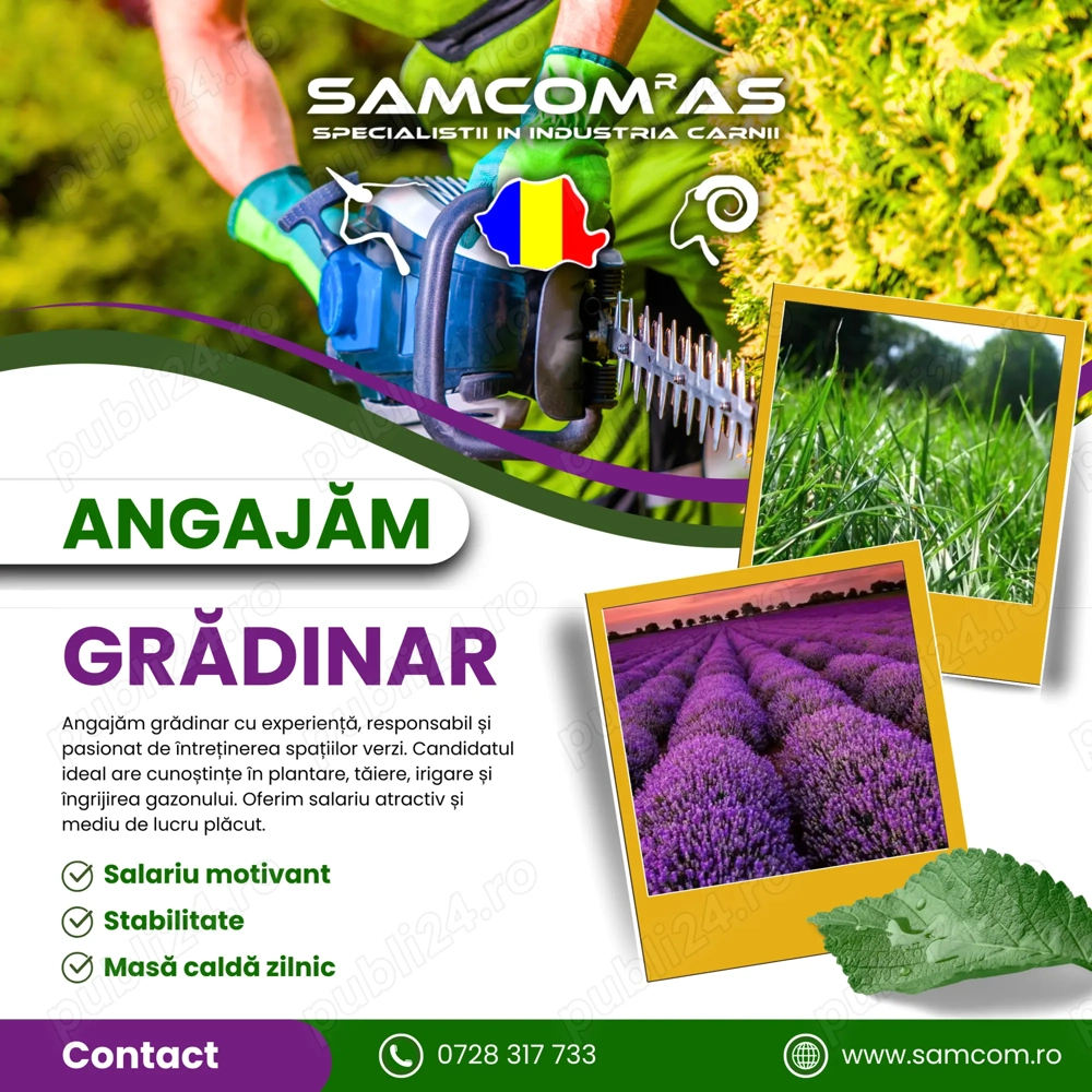 Angajam gradinar cu experienta