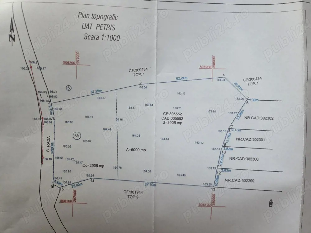 Teren intravilan com. Petris