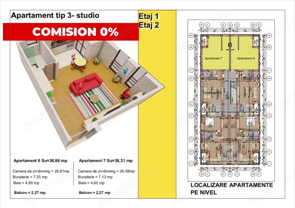 IMI Residence - Comision 0 - Apartament cu o camera, 38 mp - loc parcare inclus