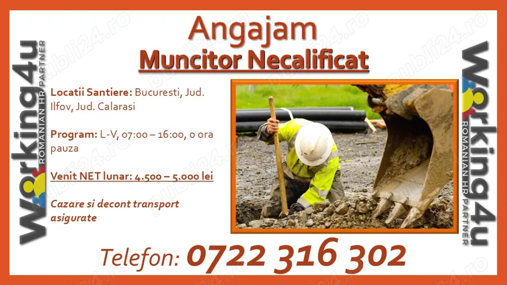 Muncitor Necalificat Constructii