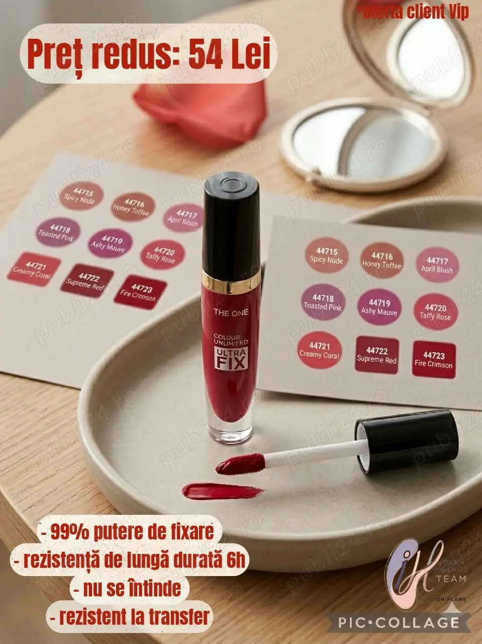 Culoare intensă care rămâne fixată!    Descoperă rujul lichid mat THE ONE Colour Unlimited Ultra Fix