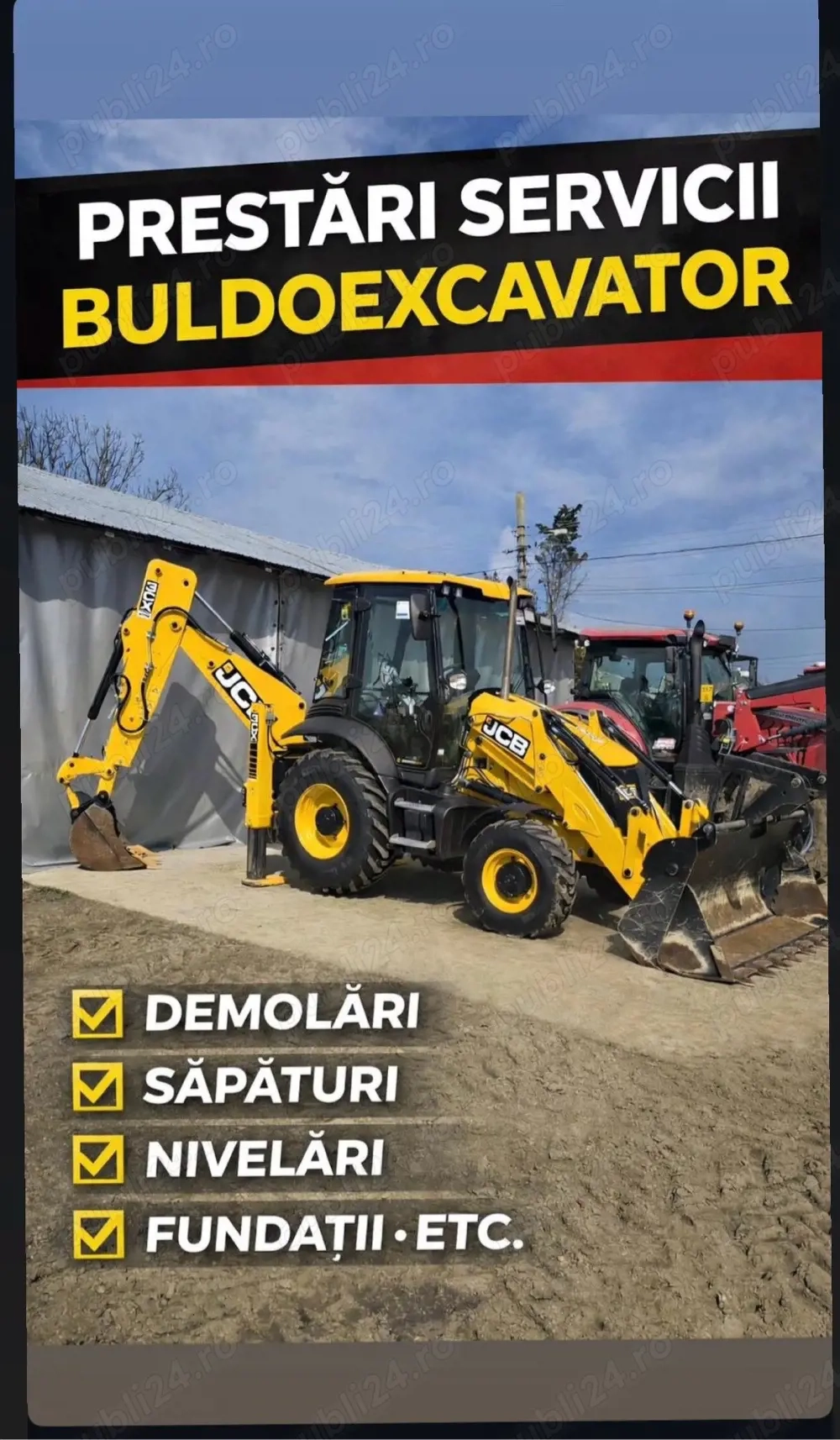 buldoexcavator de inchiriat