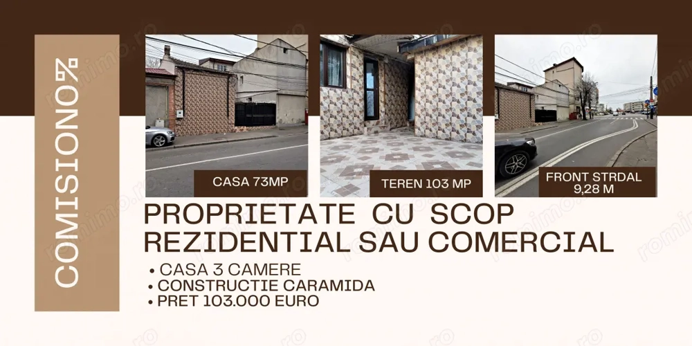 Proprietate cu scop REZIDENTIAL sau  COMERCIAL - zona VICTORIA/EMAG