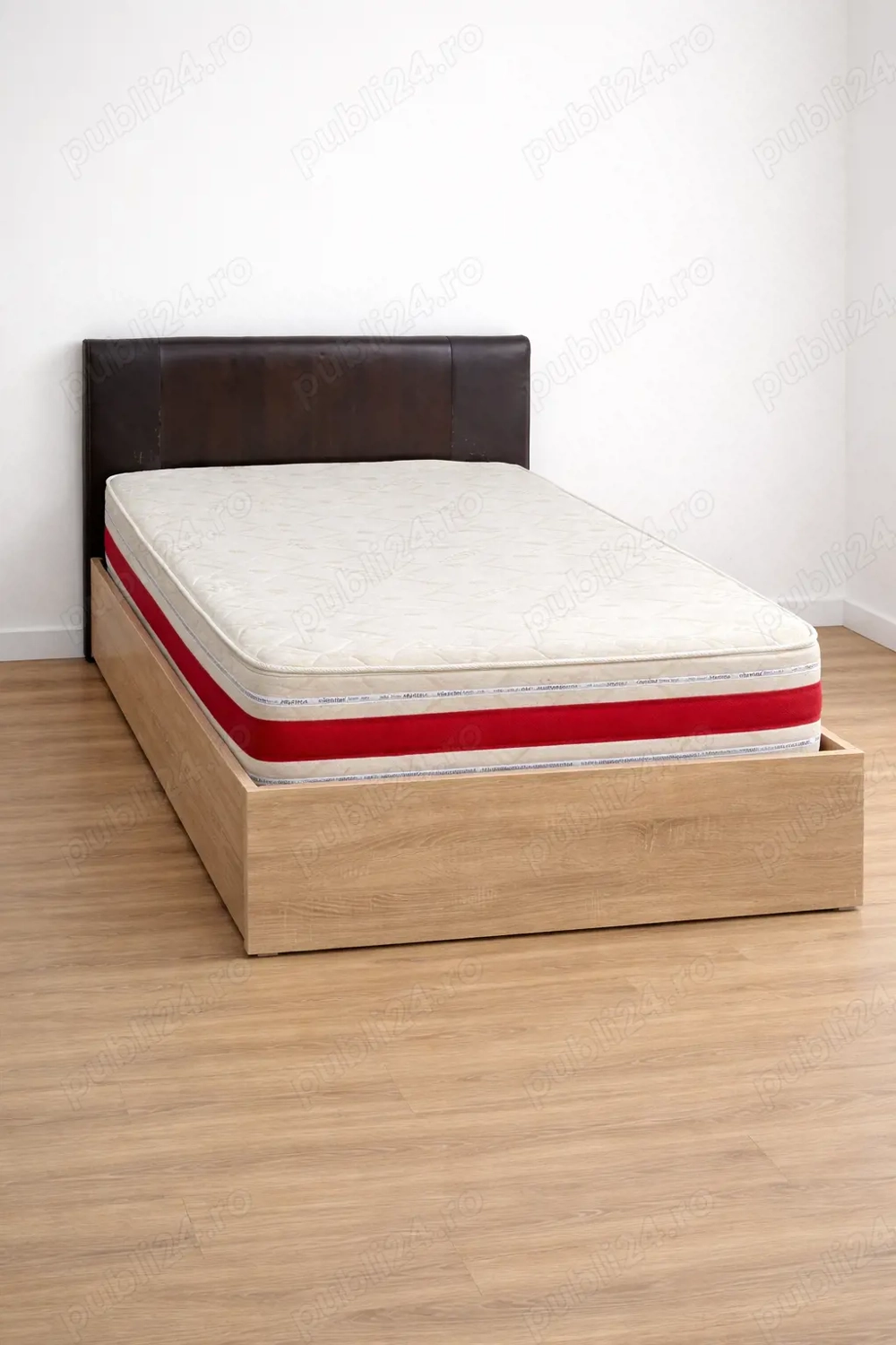Pat de mijloc cu Somiera si Saltea 200x120 cm
