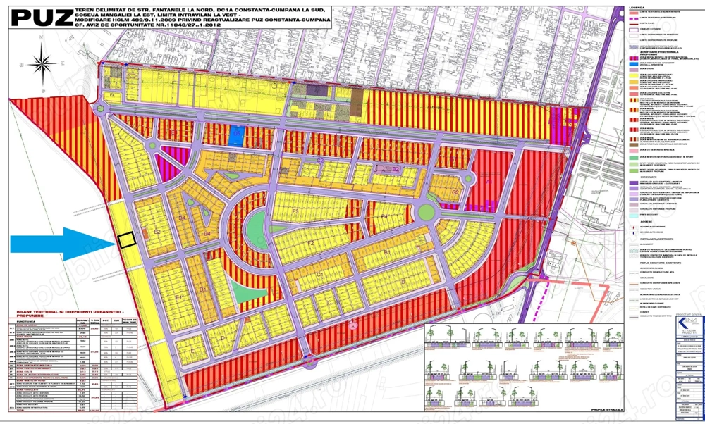  Teren intravilan 1.237 mp   Constanța, zona Veterani | Deschidere la 2 străzi 