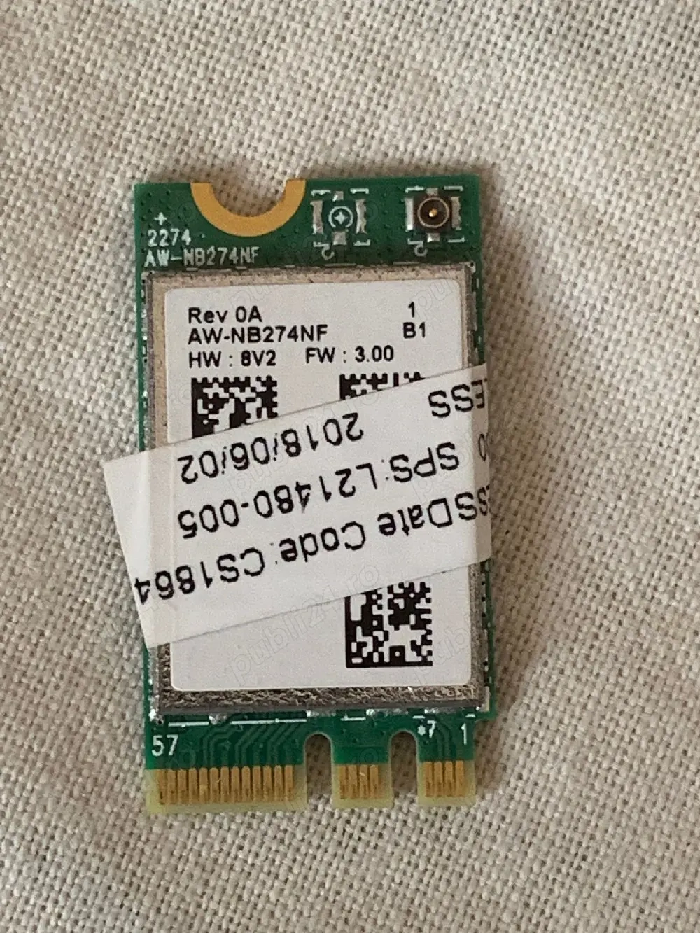 Placa WiFi  modele AW-ne785, AW-nb130h, Qcwb335, AW-NB274NF, RTL8821 si 8260NGW