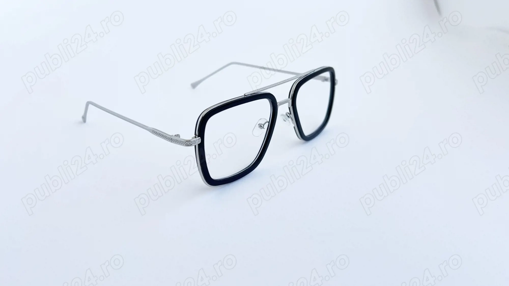 Ochelari de soare Dita Flight - Rama argintiu-negru Lentile transparente