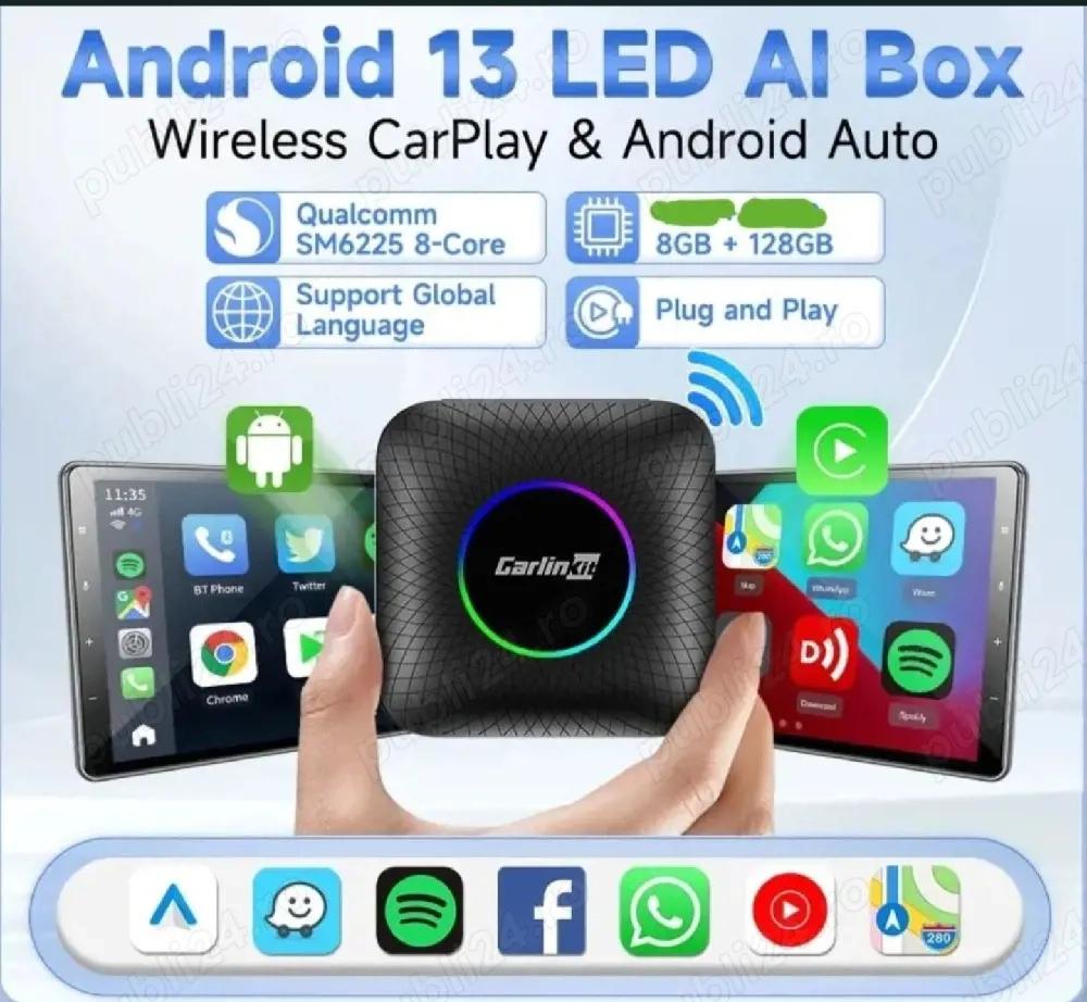 AI Box Qualcomm Android 13 CarPlay   