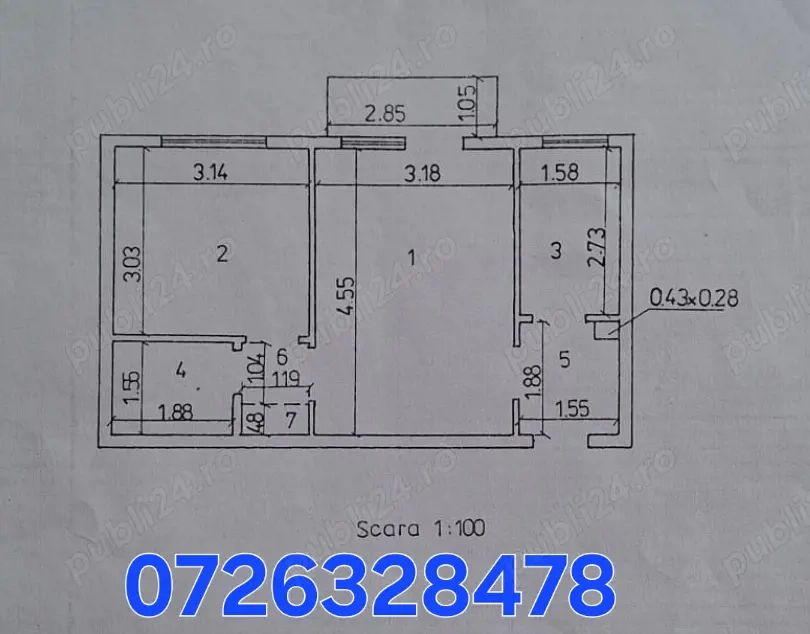 Proprietar vand apartament cu 2 camere zona Frigocom