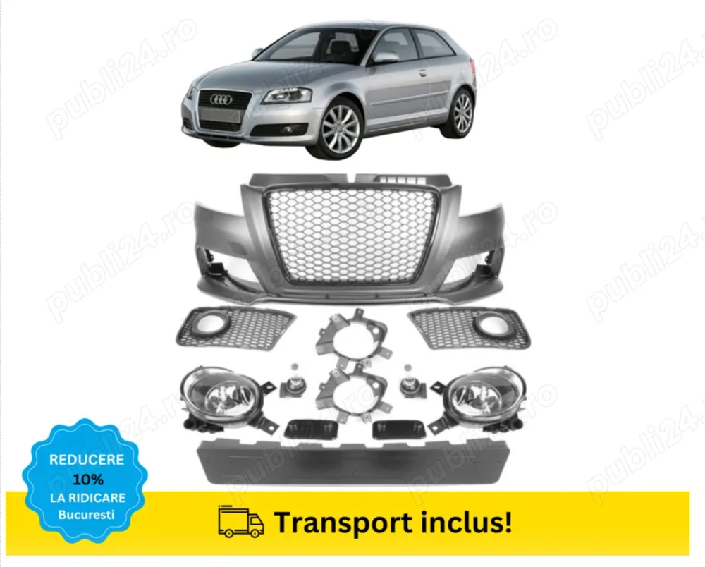 Bara fata Audi A3 8P 2008-2012 RS LOOK simpla NEVOPSITA