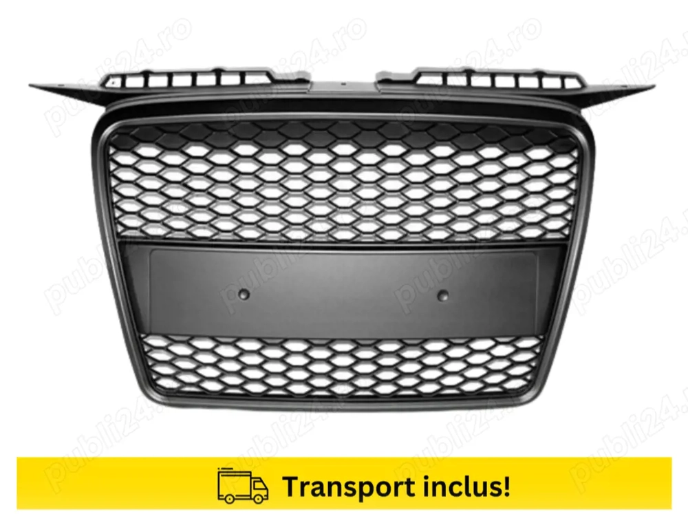 Grila radiator fagure Audi A3 8P 2005-2008 Negru mat