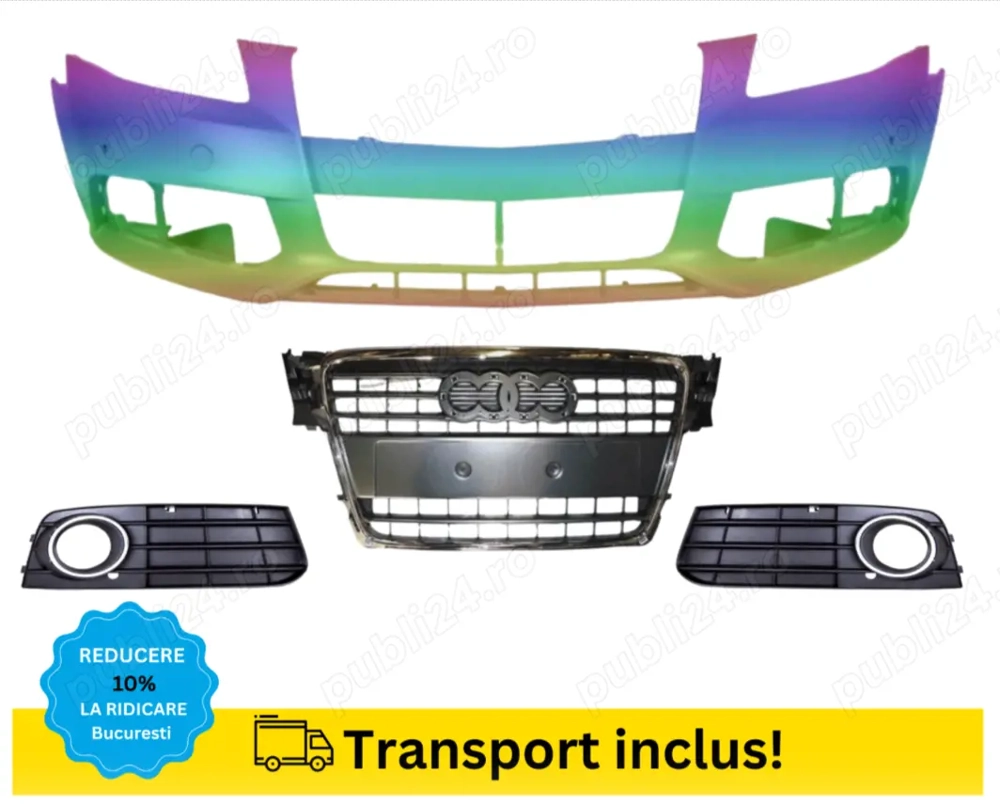 Bara fata cu grile Audi A4 B8 2007-2011 cu Senzori parcare VOPSITA la culoare