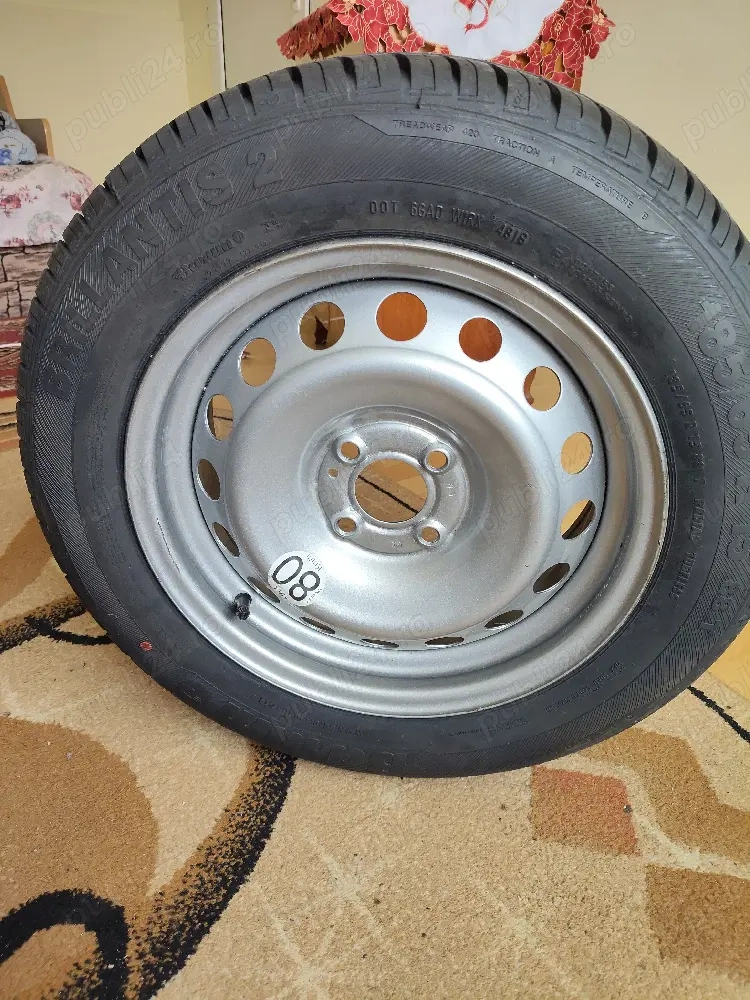 vand roata de rezerva logan noua cu cauciuc de vara 185 65 r 15
