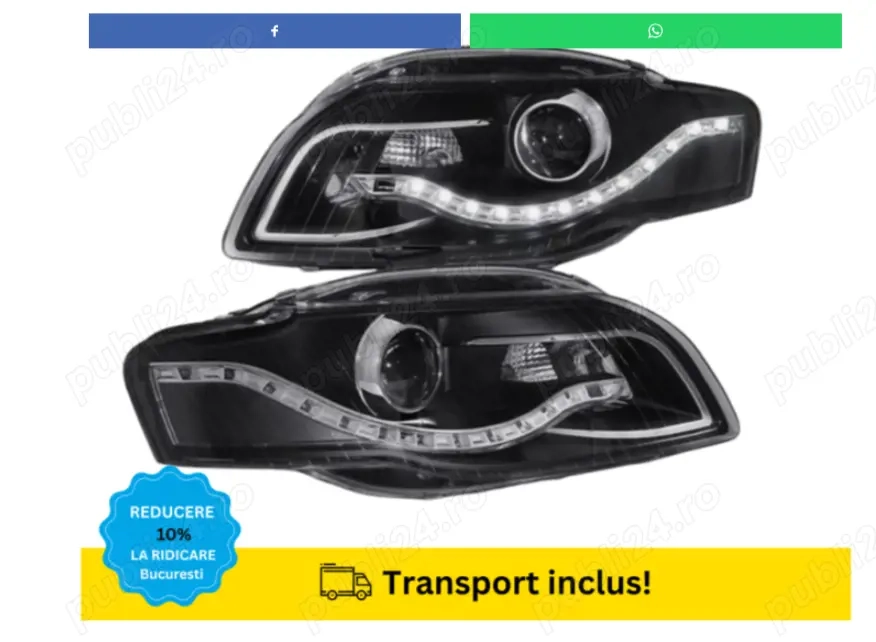 Faruri Audi A4 B7 8E 2005-2007 H7 H7 Halogen LED