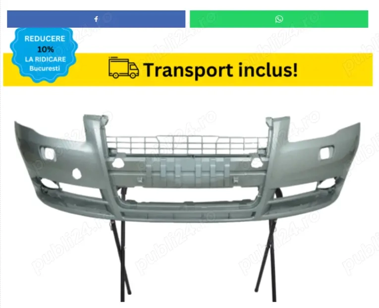 Bara fata Audi A4 B7 2004-2007 Spalator far GRI LY7W VOPSITA