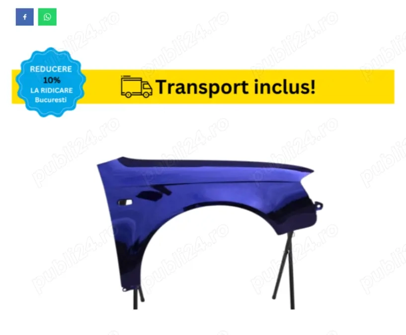 Aripa Fata Audi A4 B7 2004-2007 Albastru LY5K Dreapta VOPSITA
