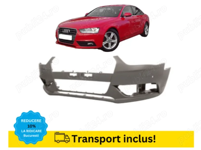 Bara fata Audi A4 B8.5 2011-2015 cu spalator far, senzori parcare NEVOPSITA