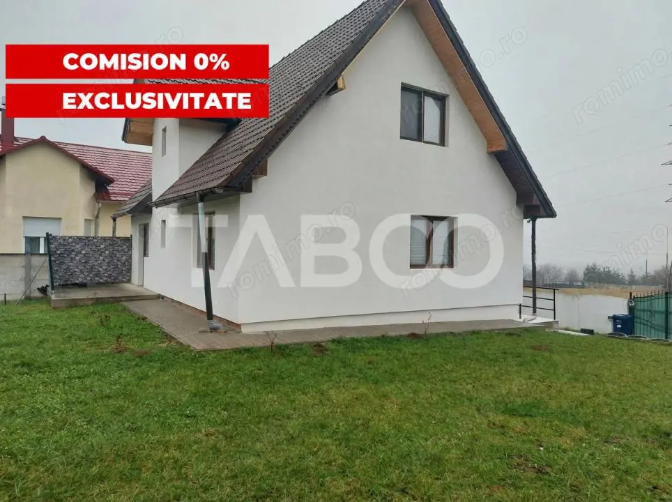 Casa individuala noua 4 camere P+M 144 mpu curte libera 416 Cisnadie