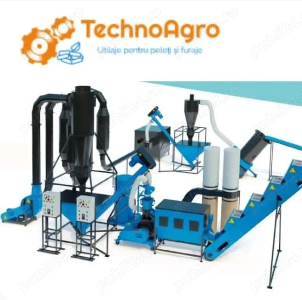 Utilaje productie Peleti pentru foc Furaje animale, linie completă