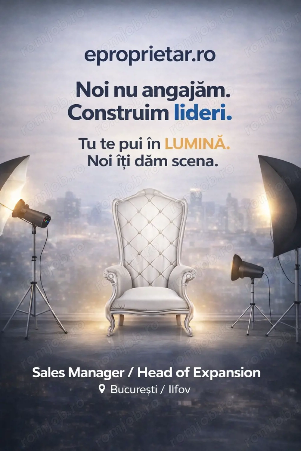 Caut un Sales Manager   Head of Expansion București Ilfov   eproprietar.ro