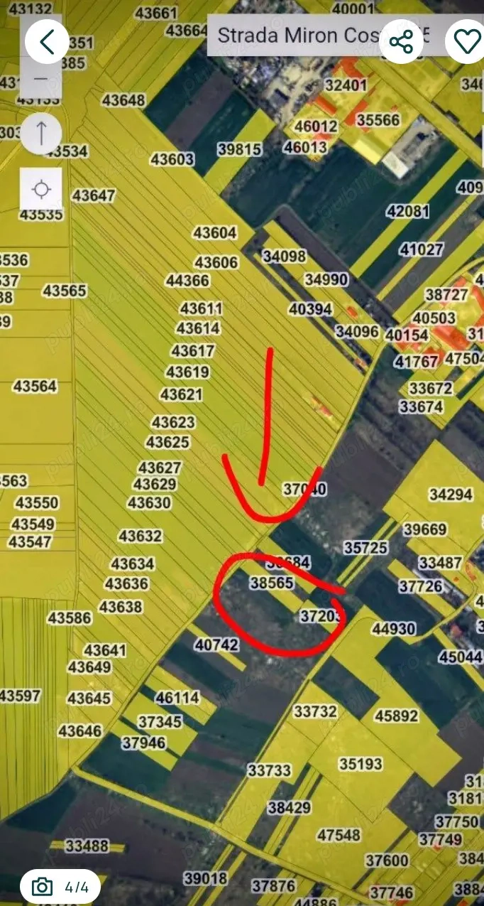 Teren intravilan miron costin variante auto