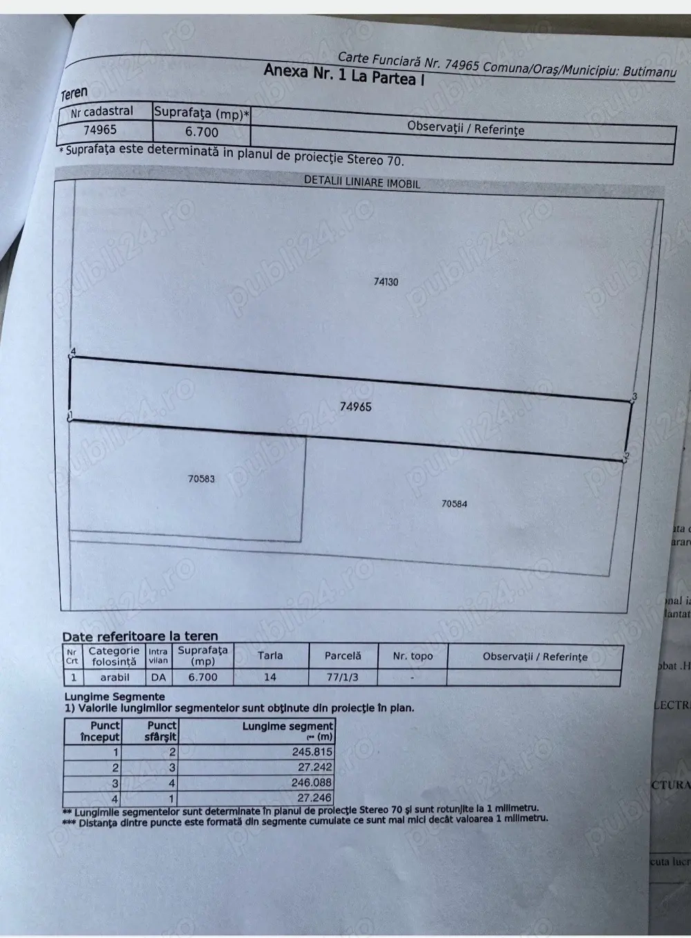 teren butimanu 6700 mp intravilan DN1A