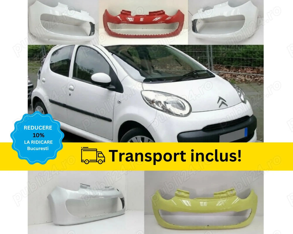 Bara fata Citroen C1 2005-2008 Negru Alb Rosu Albastru Gri Verde Galben VOPSITA