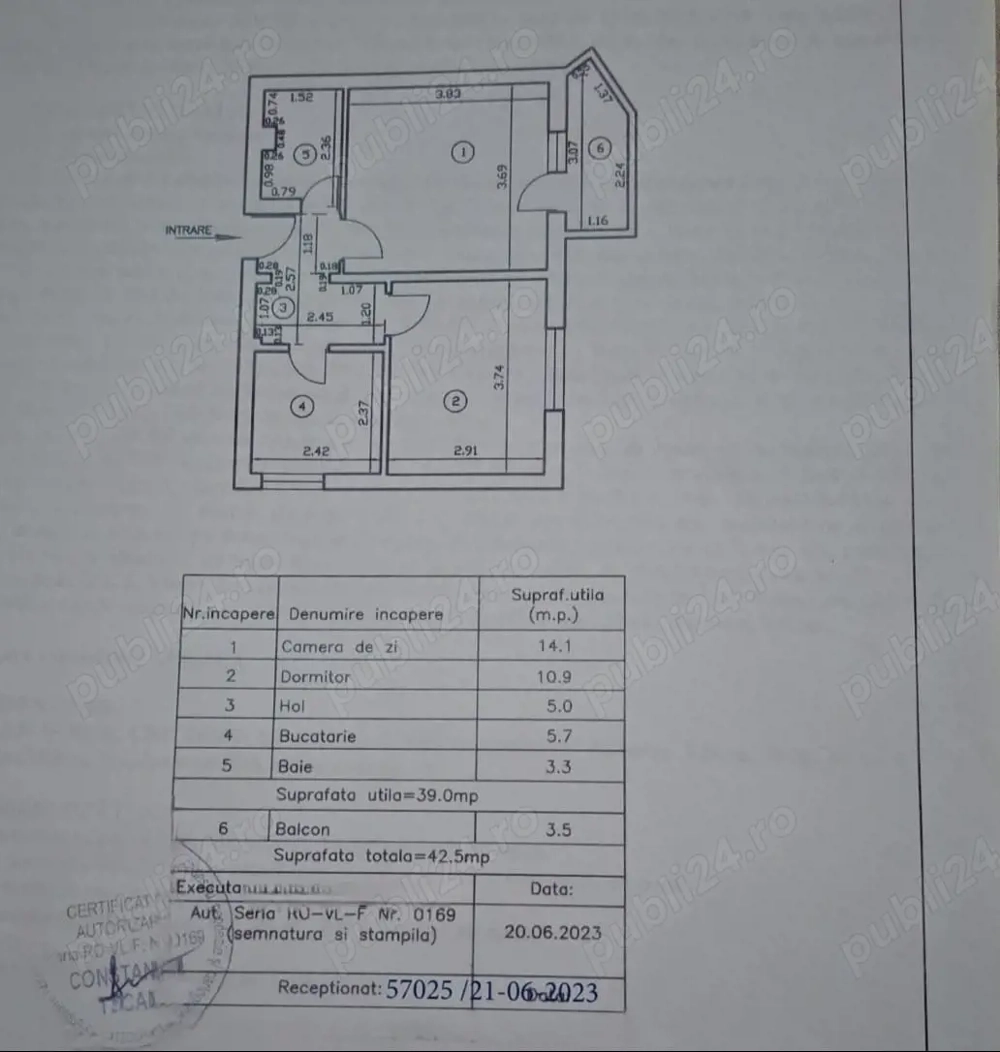 Apartament 2 camere etaj 1 cu centrala zona Nord in D uri