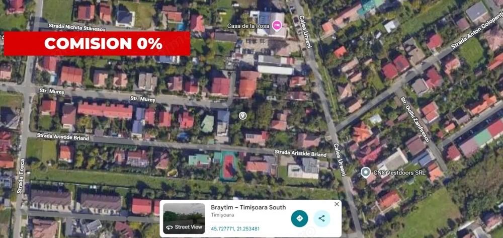 Comision 0% - Braytim - Teren intravilan - Su: 521mp - pt casa individuala