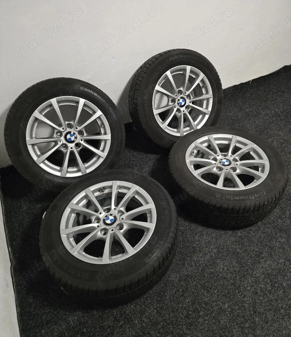 Set jante BMW originale 16 cu anvelope Continental M + S  205/60 R16