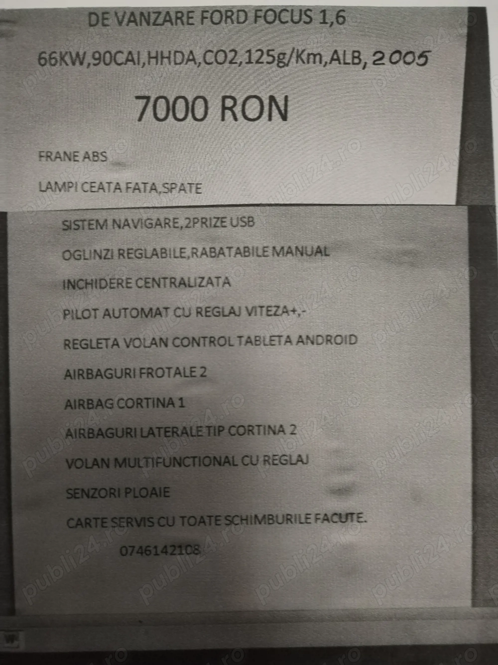 Vând auto ford focus 1,6 tdci, 2005