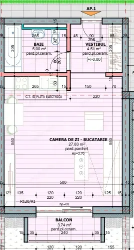 Bloc Nou Apartament cu 1 Camera