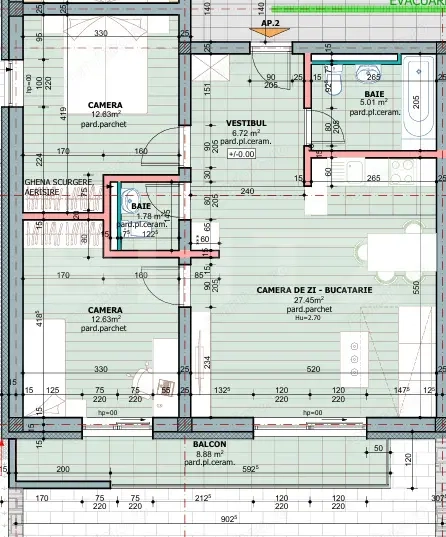 Apartament cu 3 camere, bloc nou, zona Tudor