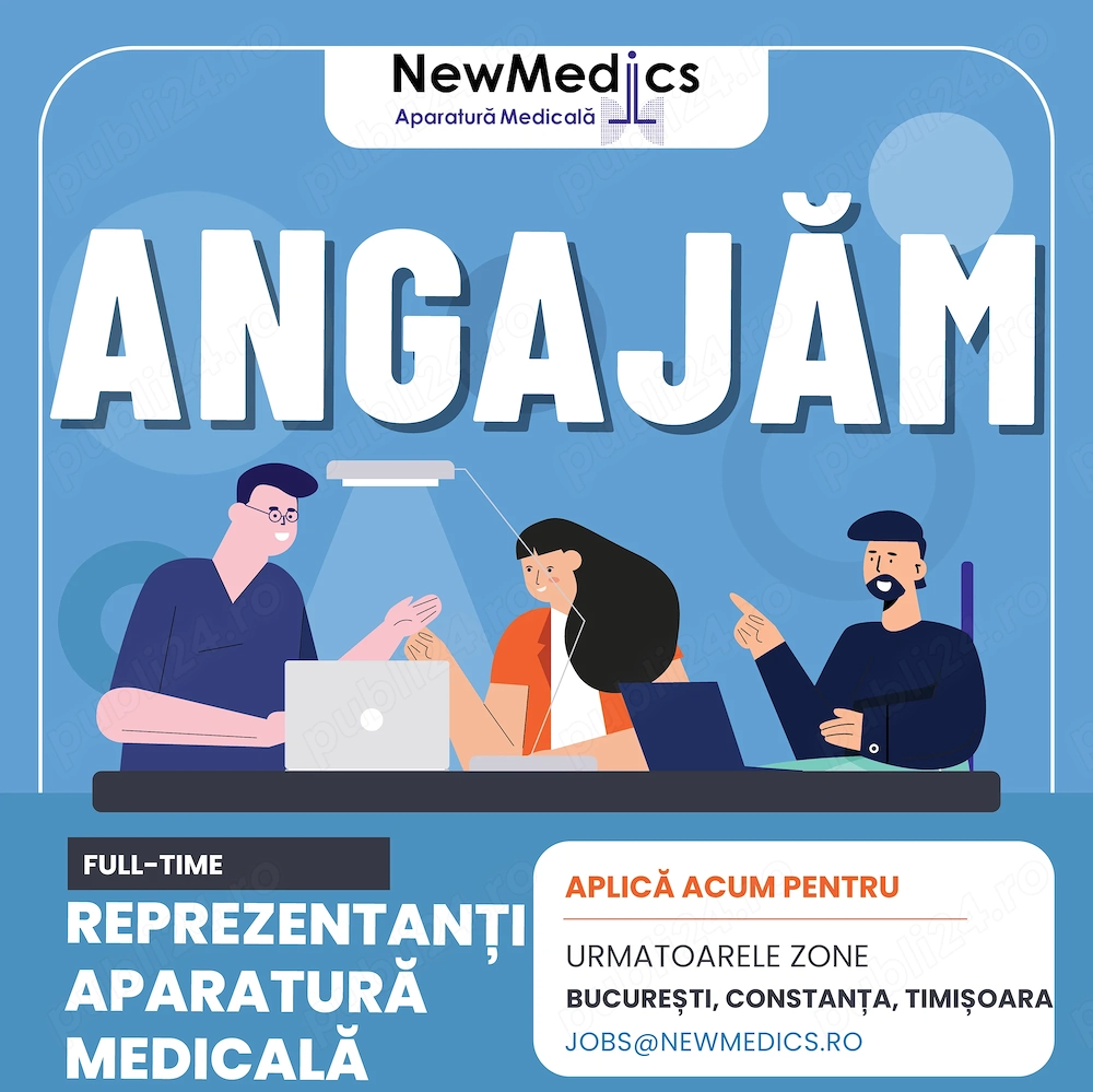 Reprezentant aparatură medicală București, Constanța sau Timișoara