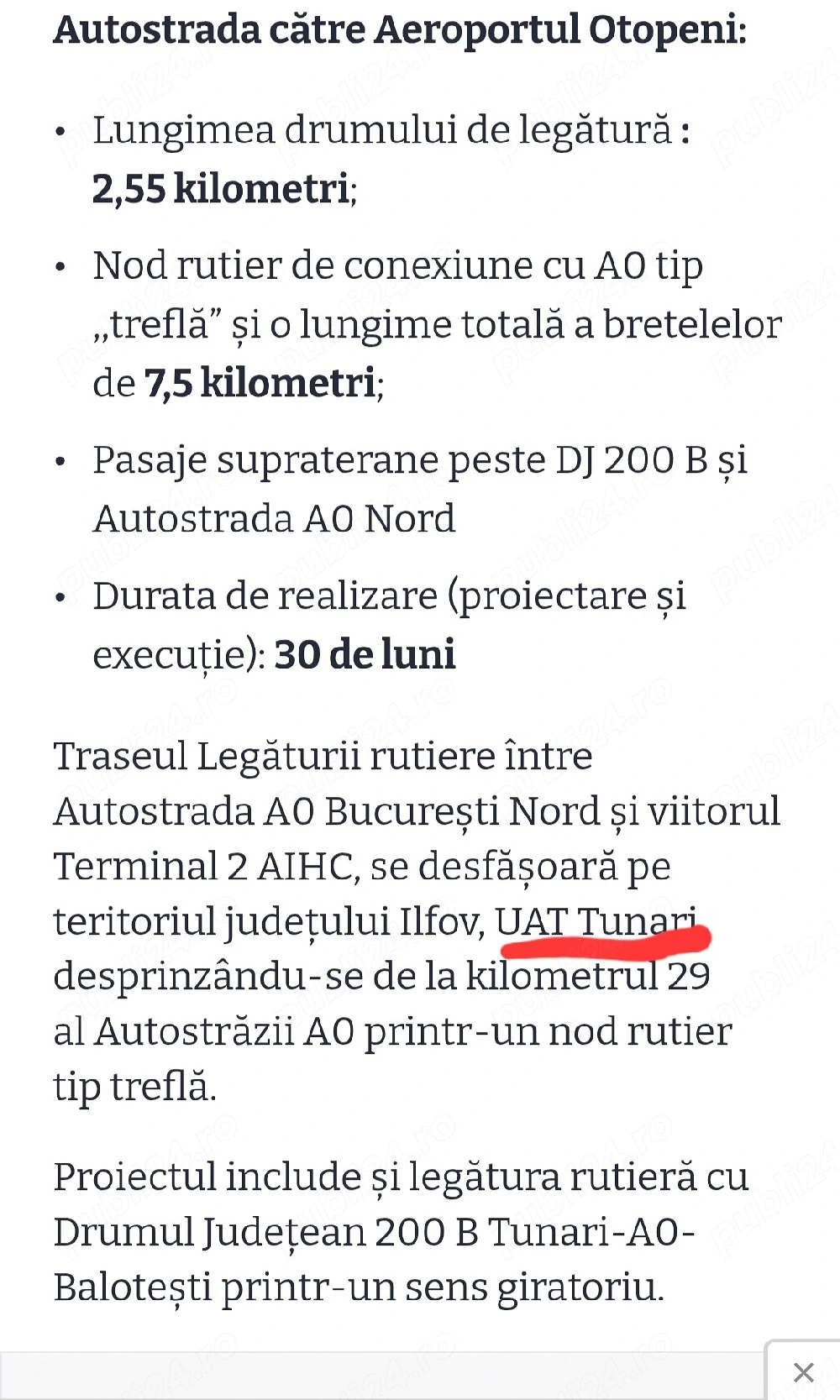 Teren intravilan tunari 