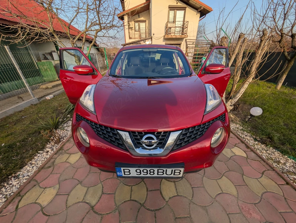 Vând Nissan Juke, motor 1.2 benzină, 125.000 km, culoare roșu, cutie manuala