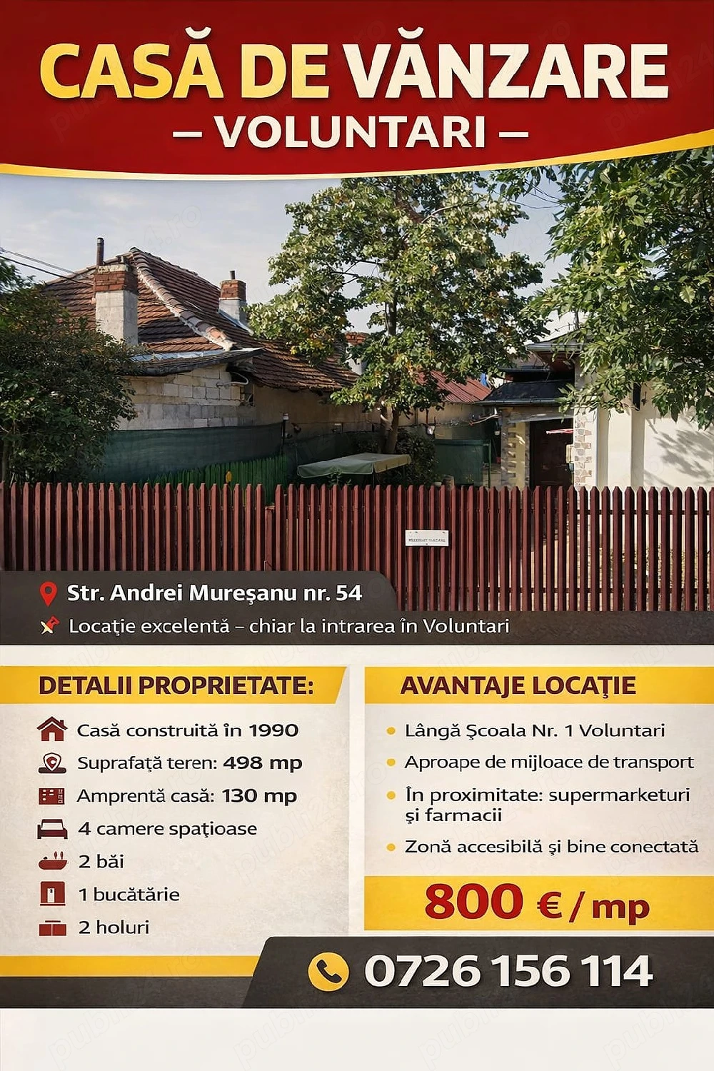 Casa de vânzare Voluntari 