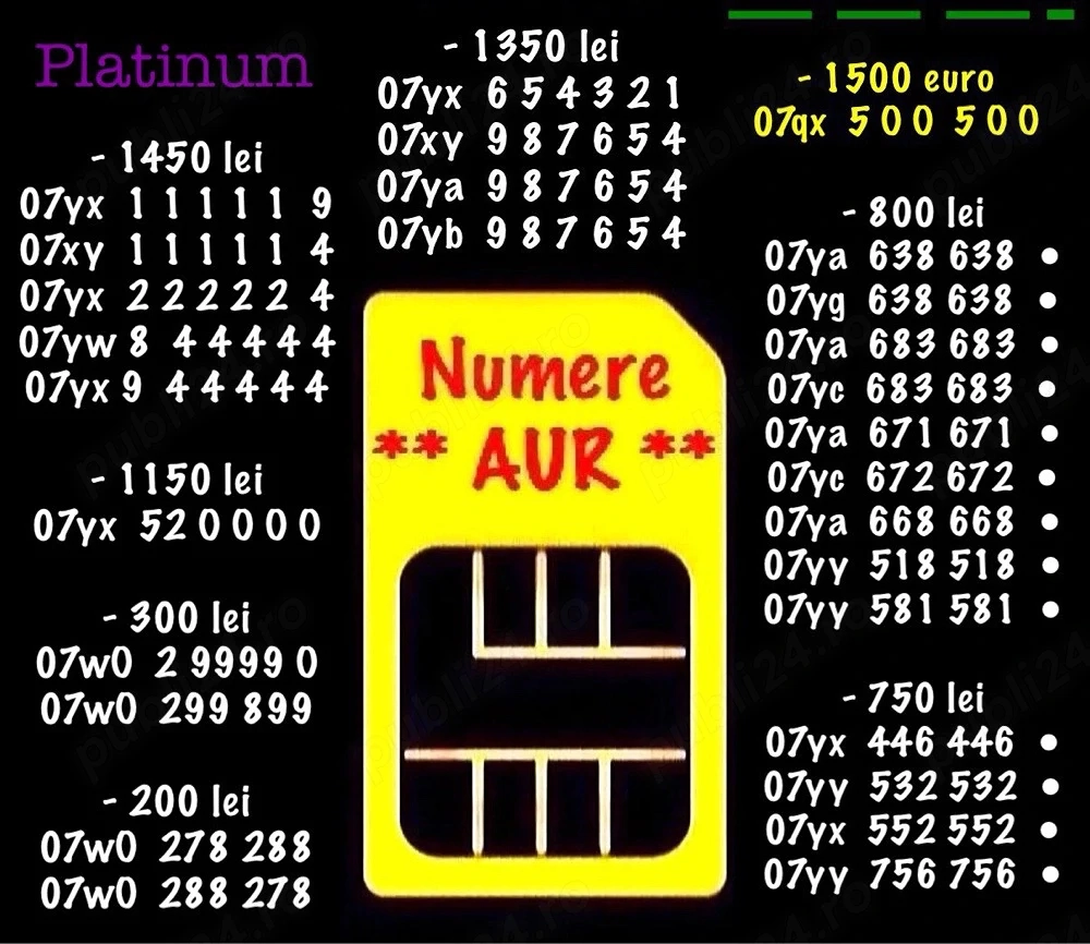 Numar Telefon Gold Aur Premium * Numere Vip Orange